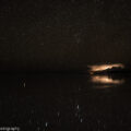 ウユニ塩湖の星景／満天の星と稲妻の絶景